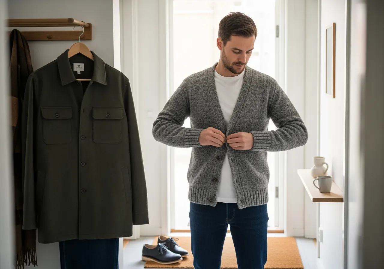 Grå kashmirhuvtröja med dragkedja