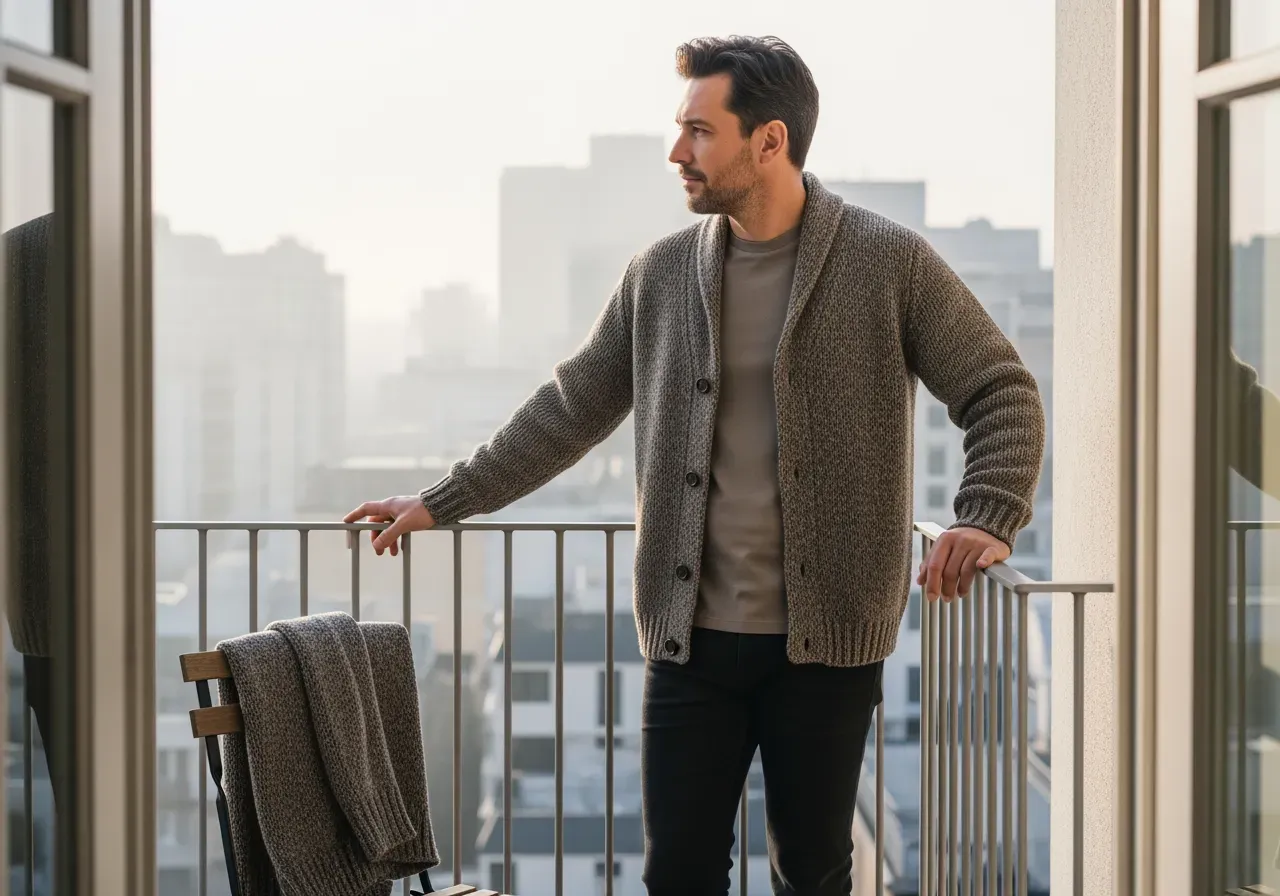 Marin skjortjacka passform och material