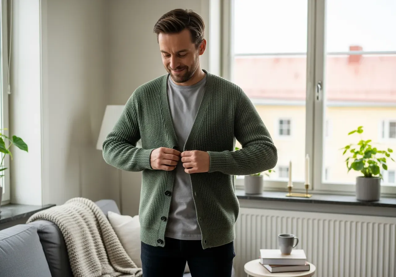 Kapselgarderob med mössor och kepsar