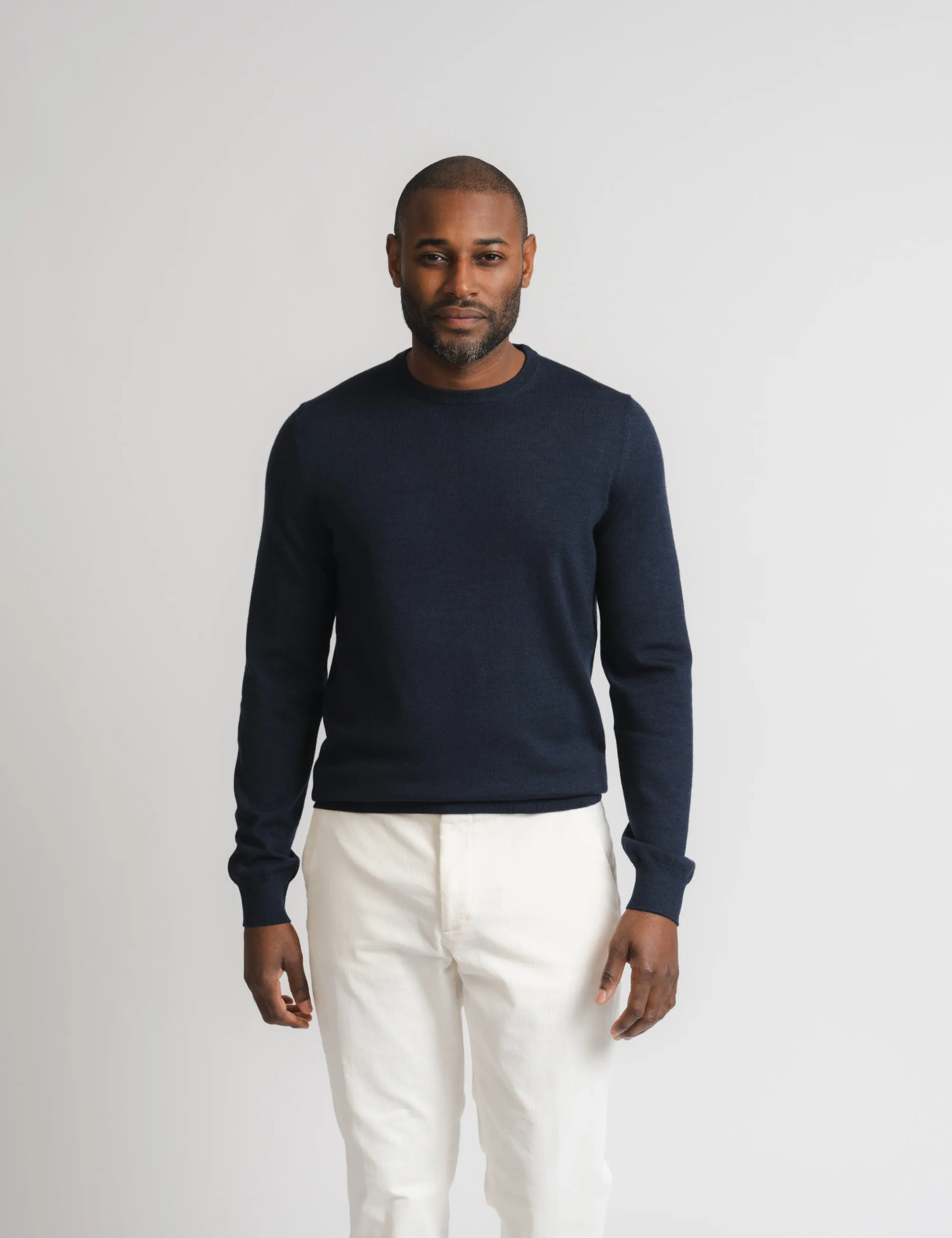 Cashfeel Merino Crewneck - Navy