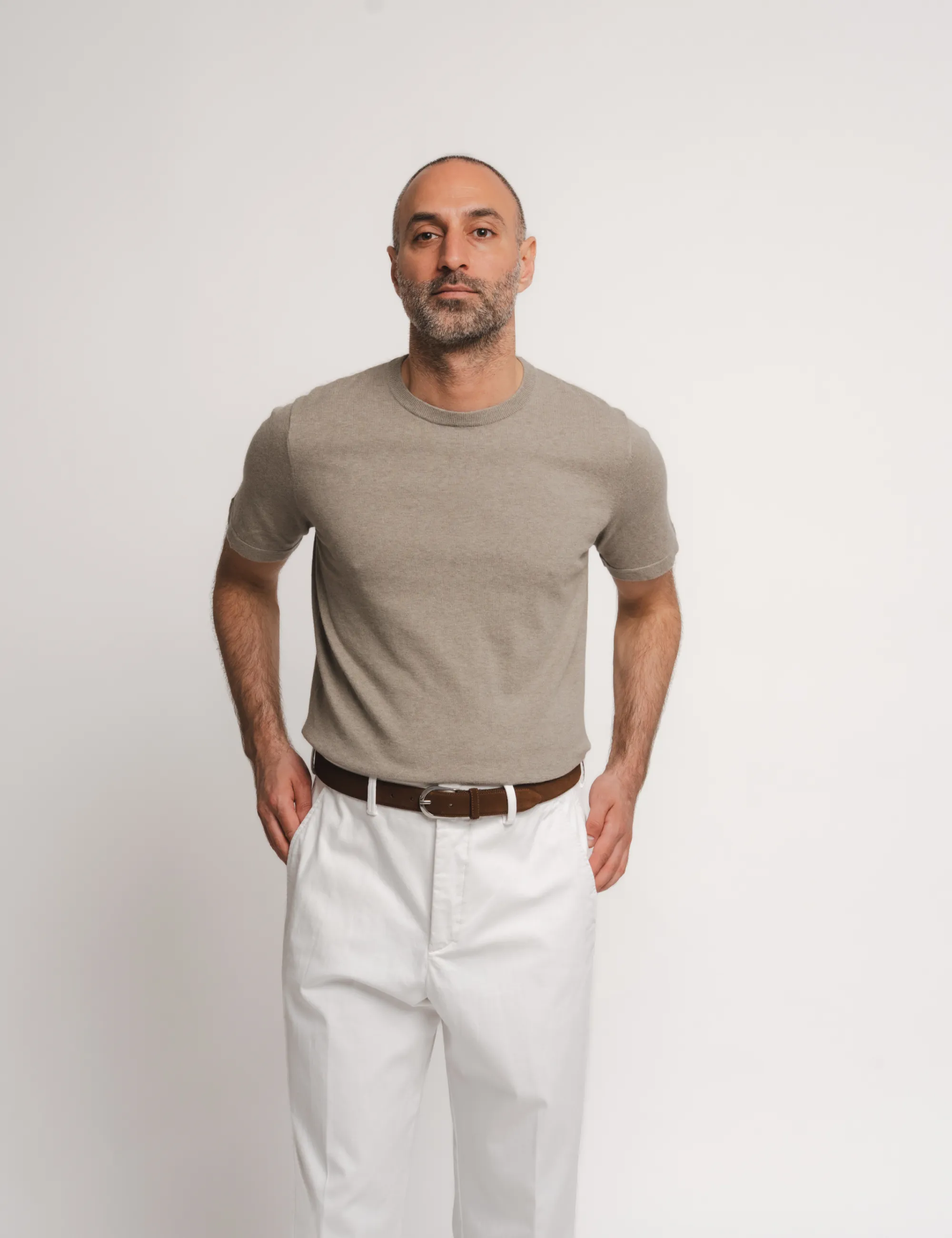 Knitted Tee - Elephant Grey