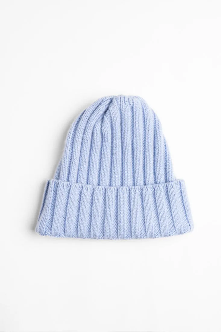 Ribbed BA Beanie - Azure Blue