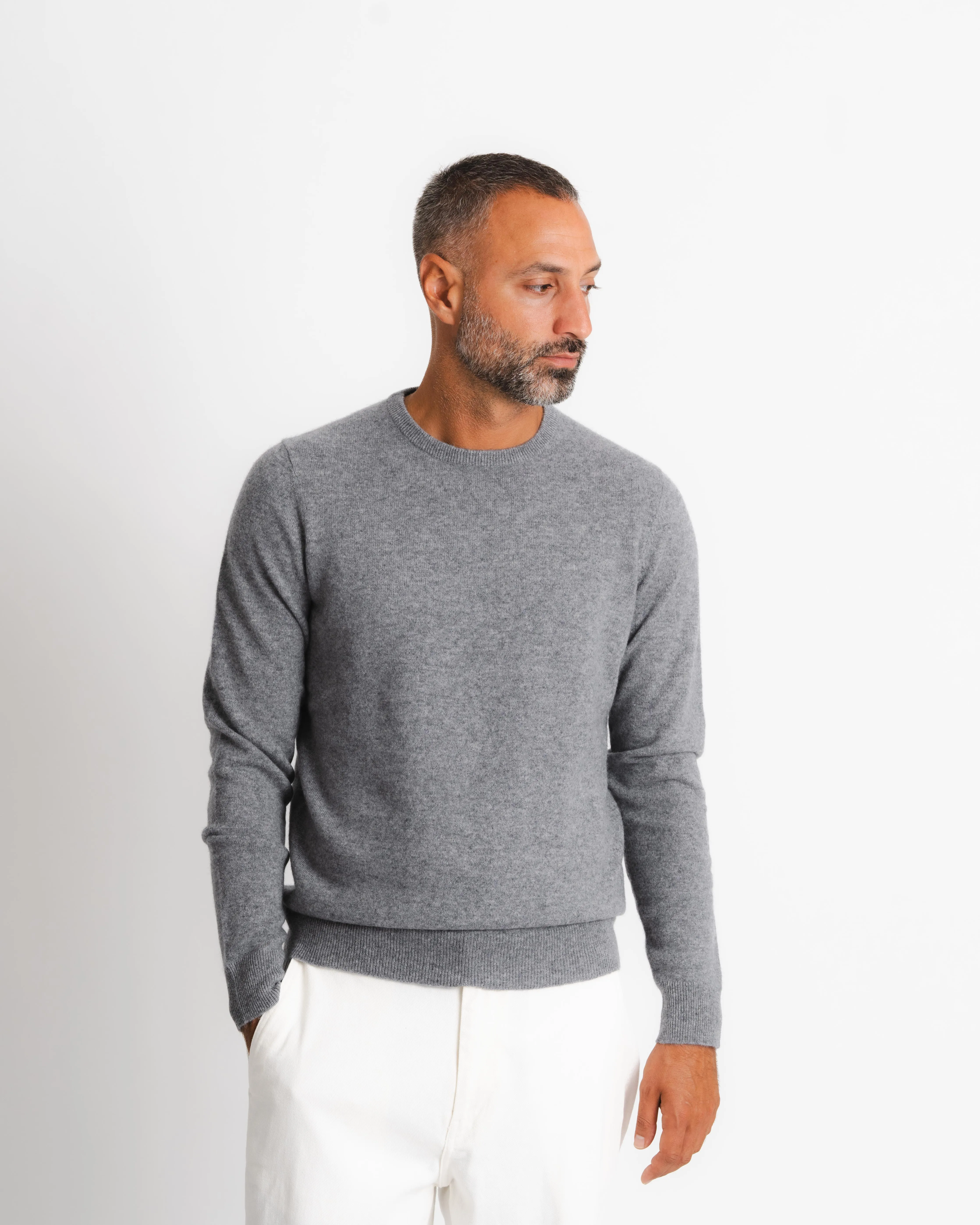 Royal Cashmere Crewneck - Dark Grey