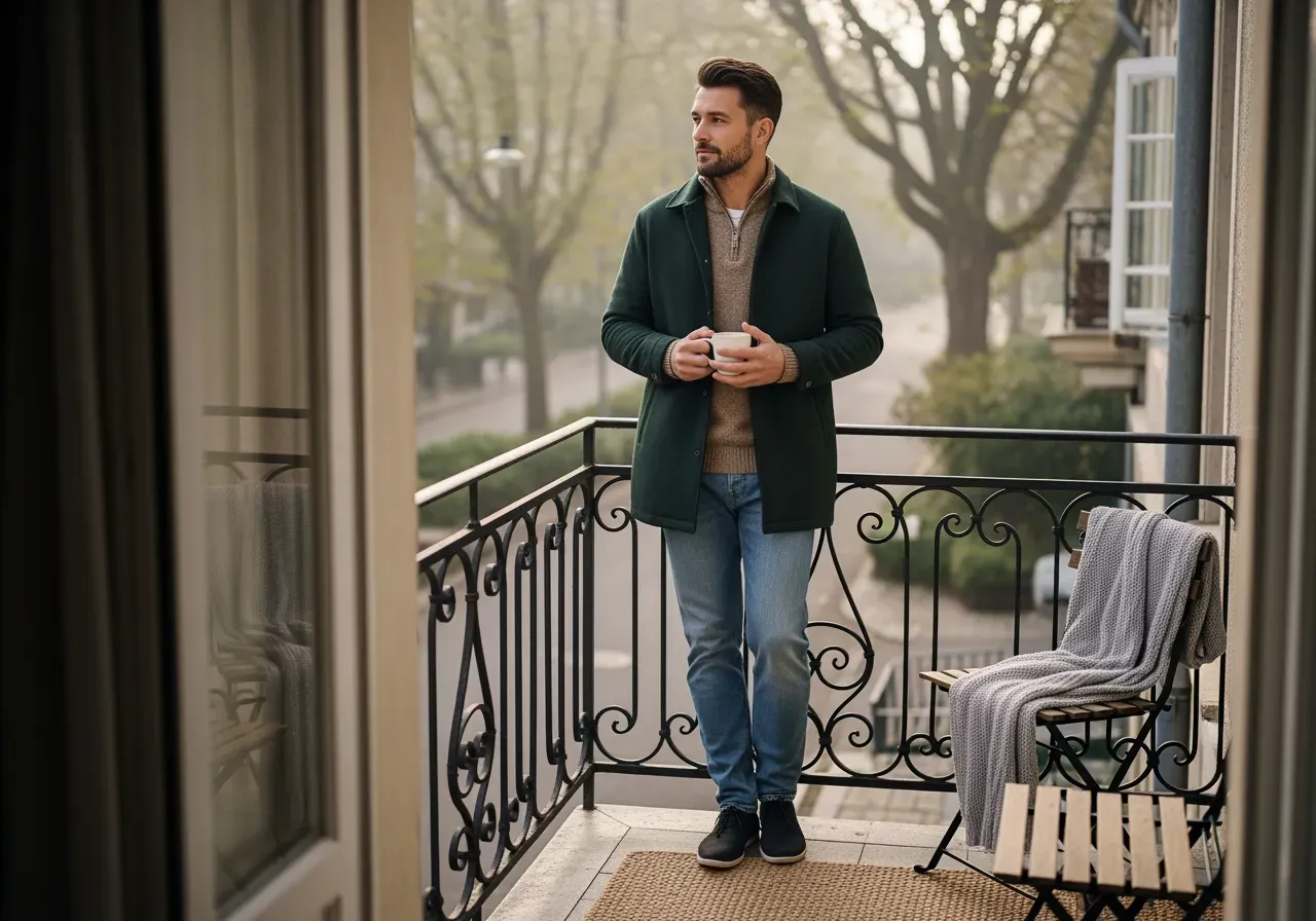 Marin stickad T-shirt storlek och skötsel